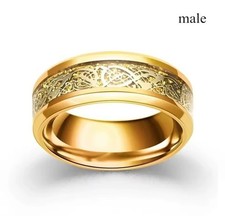 Herrenring Gold Drachen-Muster