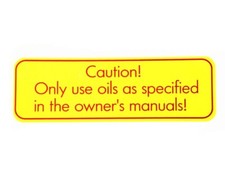 Motoröl Warnhinweis Aufkleber
