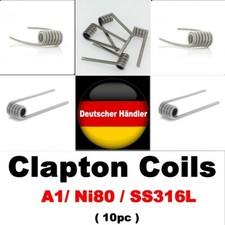 CLAPTON Coil Box Coils in Ni80/A1/SS316L  Alien Fertigwicklung Selbstwickler