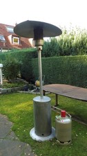 Terrassenstrahler Gas Alu/Edelstahl mit Gasflasche ( Leer!!! ) 11Kg