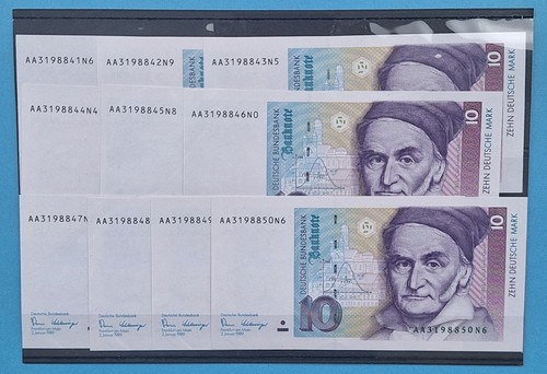 Deutsche mark 1989 zehn - mark, (zehn
