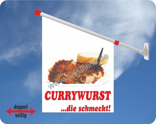 Flagge imbiss currywurst die - flagge,,