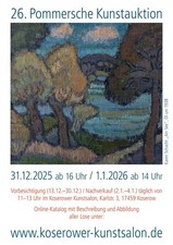 Kunstauktion am 31.12.25/ 1.1.26 - A3 Plakat und Flyer - Feininger Dali, Breker