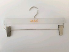 10 Hosenbügel 36 cm von MAC verstellbar aus gefrostetem Kunststoff und Metall