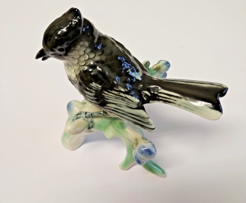 Porzellan figur meise auf - porzellan,