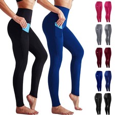 Damen Yoga Leggings Mit Tasche
