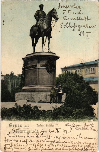 Cpa darmstadt denkmal - darmstadt,