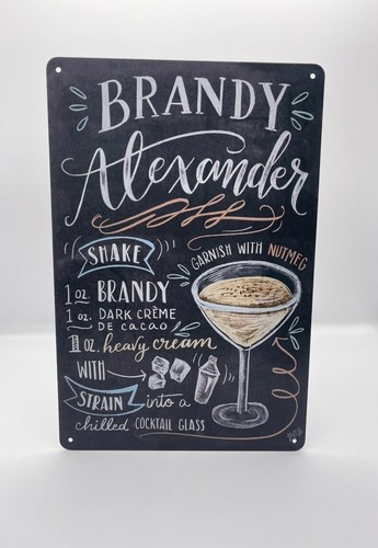 Blechschild cocktail brandy - cocktail,