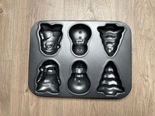 Backform Motivbackform Tannenbaum, Weihnachtsmann Schneemann antihaft neuwertig