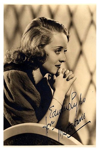 Bette davis autogramm - bette,