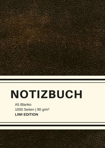 Dickes notizbuch 1000 seiten - notizbuch,