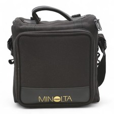 Minolta Kameratasche Fototasche Tasche camera bag in Schwarz black gold