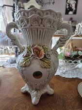 Ital. Alte Vase Amphore mit Charme aus Capodimonte- Porzellan 