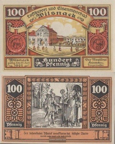 Wilsnack notgeld 1433 100 - wilsnack,