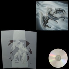 Schablone fliegender Drache