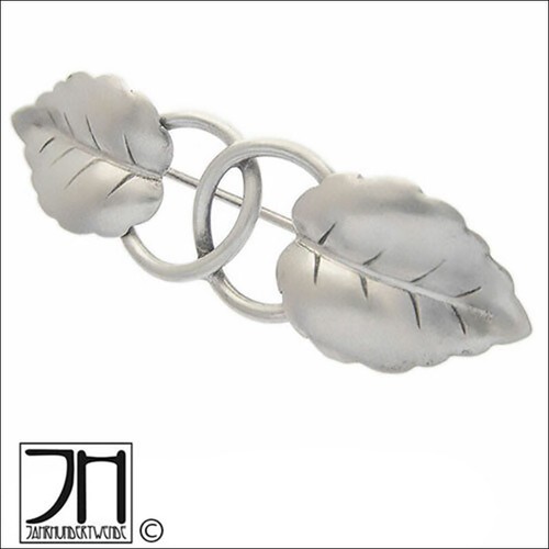 Art deco silber brosche - silber,