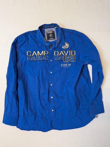 Camp david herren hemd blau - camp,