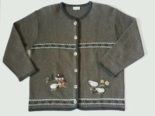 Landhaus: Strick Jacke, Oliv