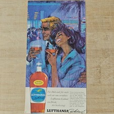 Lufthansa Cocktail 1965 Vintage Werbung Anzeige Werbeanzeigen Advert Advertising