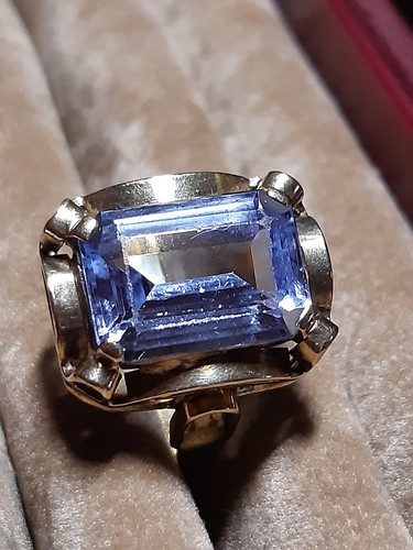 Ring 585er gold mit - 585er, aquamarin