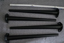 1 Satz Stuhlbeine(4 Beine) - Stahl - Schwarz - 400mm - Mit Schrauben