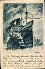 Künstler Ak Dampfer