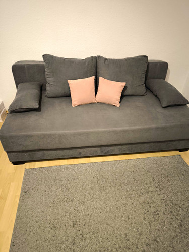 Schlafsofa grau ausklappbar - schlafsofa,
