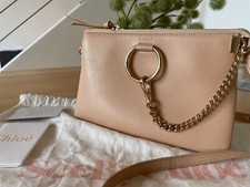 Chloé Faye Soft Zipped Shoulder Bag Crossbody Handtasche beige
