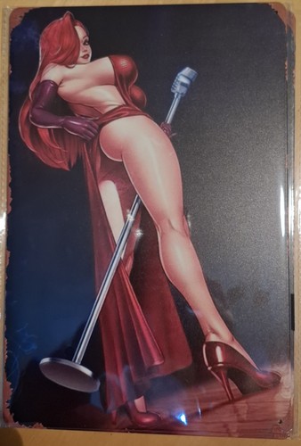 Metallschild jessica rabbit - metallschild,
