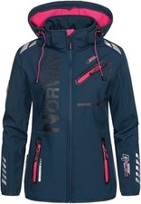 Geographical Norway REVEUSE Damen Softshelljacke Navy Pink wasserfest NEU M