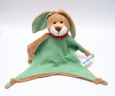 Bambia Hase grün weiß kariert Halstuch Aldi Schmusetuch unbespielt