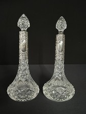 Paar antike Glas Karaffen mit