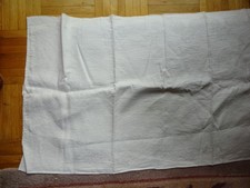 Altes langes Tuch mit Muster und Monogramm, Aufhänger an beiden Seiten, 107 x 47