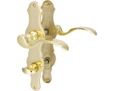 Langschildgarnitur WC Eva easy messing poliert