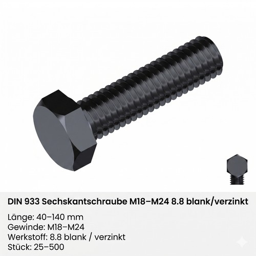 Sechskantschrauben din 933 - sechskantschrauben,