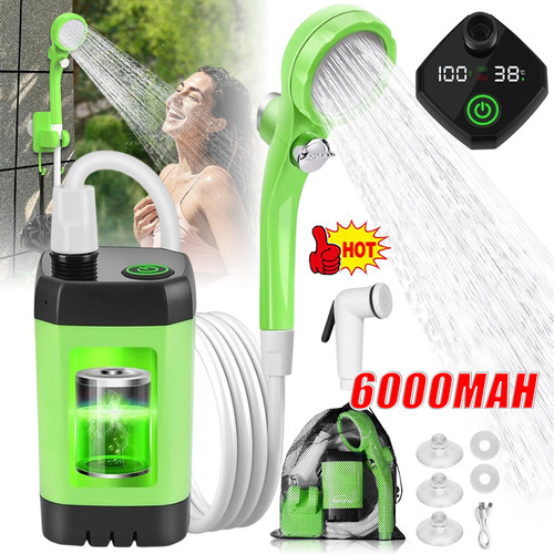 Tragbare campingdusche akku - tragbare, &