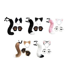 Katze Fuchs Ohren und Schwanz