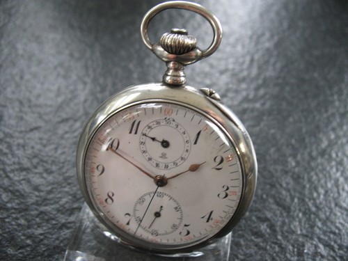 Taschenuhr chronograph silber - taschenuhr,