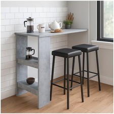 Bartisch mit Stauraum modern mit Ablagefächern in Beton Küchentisch Wandmontage