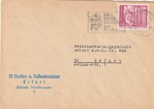 DDR, Brief  mit Maschinenstempel Nordhausen "IFA Motoren aus Nordhausen"