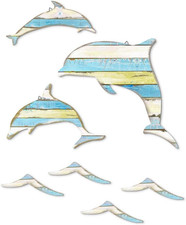 Maritime Deko 3er Set Delfin