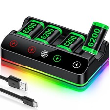 4 Pack 6200mWh Rechargeable