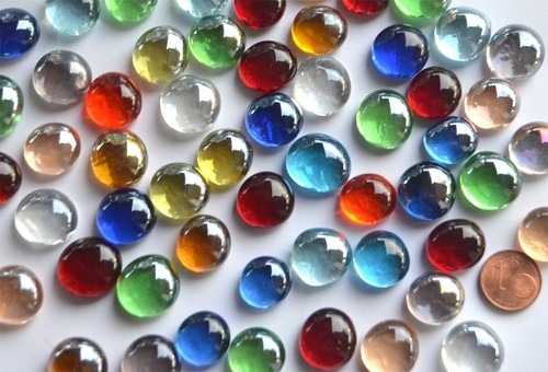 100g glasnuggets 15mm - glasnuggets, ca.13-15mm