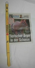 50er 60er Jahre Zeitungshalter Citizen Aktuel Werbung Zeitungsstock Holz Vintage
