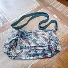Kipling Handtasche Umhängetasche, gemustert, grün/weiß/rot, neu