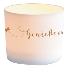 Windlicht Porzellan - genieße