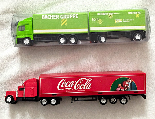 Modell sattelzug coca cola - 2x, modell-sattelzug