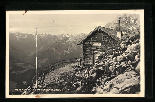 Ansichtskarte werfner hütte - ansichtskarte, werfner-hütte