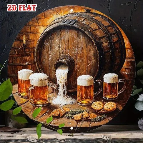 Blechschild rund bier - blechschild,