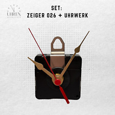 Quarzuhrwerk lautlos mit Zeiger - Set 6,5 cm schwarz weiß gold - Uhrwerk (26)